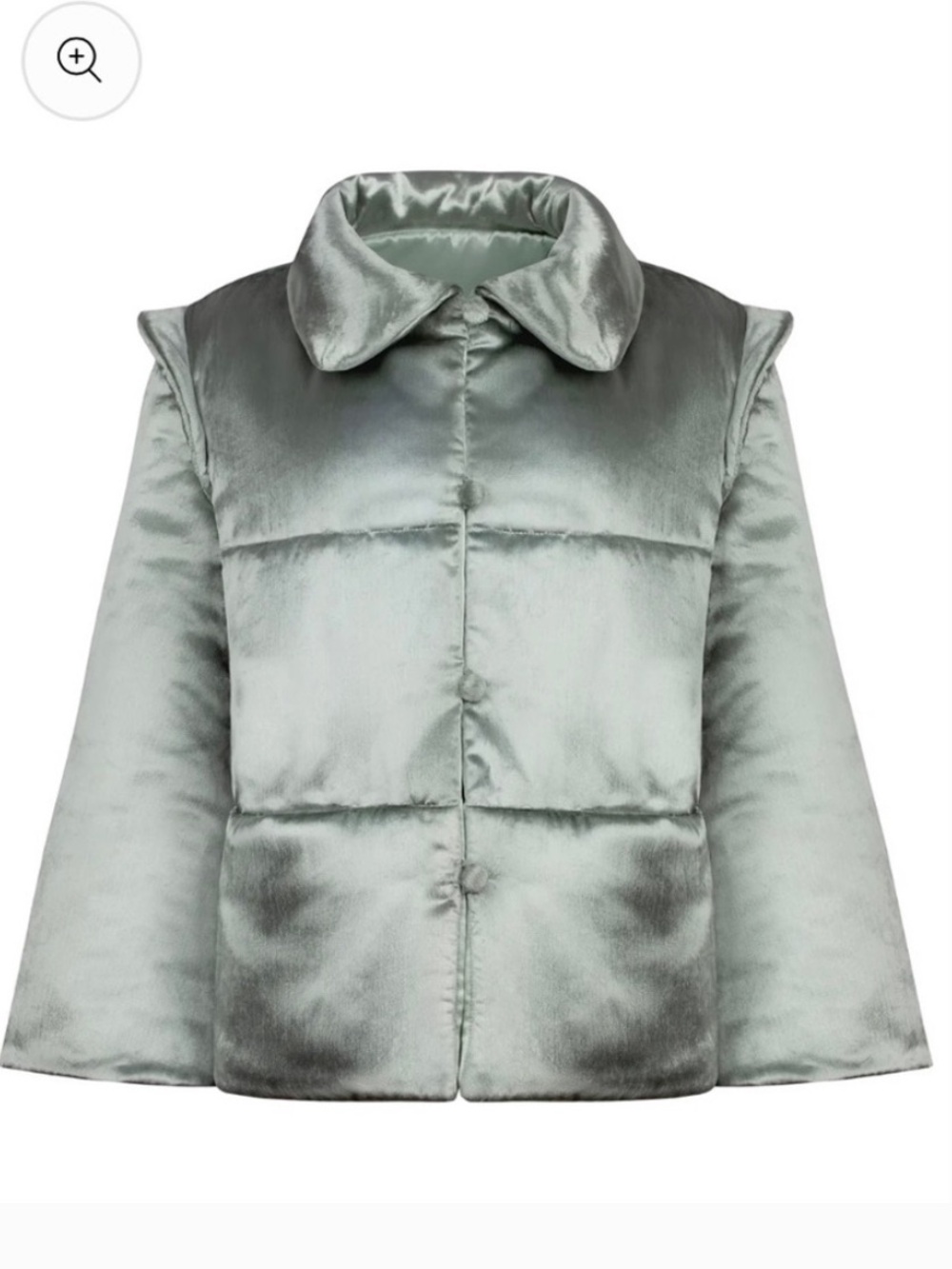 Dauphinette Short Seafoam Puffer - size Small - Picture 2 of 10